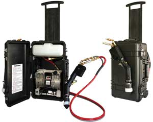 SC-1 electrostatic sprayer, open and closed